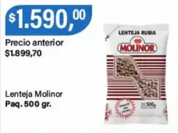 Supermercados Damesco Molinor lenteja rubia oferta
