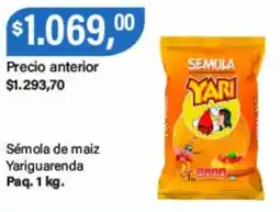 Supermercados Damesco Yari sémola de maiz oferta