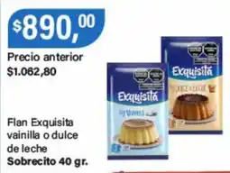 Supermercados Damesco Exquisita flan vainilla o dulce de leche oferta