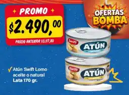 Supermercados Damesco Swift atún lomo aceite o natural oferta