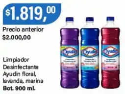 Supermercados Damesco Ayudin limpiador desinfectante floral lavanda marina oferta