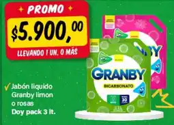 Supermercados Damesco Granby jabón liquido limon o rosas oferta