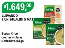 Supermercados Damesco Knorr sopas cremas y claras oferta