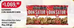 Supermercados Damesco Don satur bizcochitos dulces o salados oferta