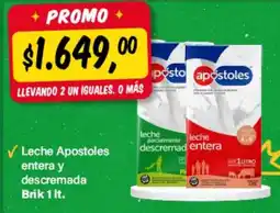 Supermercados Damesco Apostoles leche entera y descremada oferta