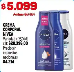 Makro Nivea crema corporal oferta
