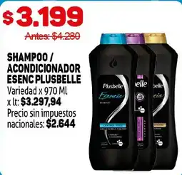Makro Plusbelle shampoo / acondicionador esenc plusbelle oferta