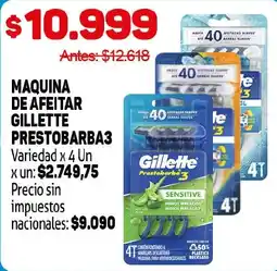 Makro Gillette maquina de afeitar prestobarba3 oferta