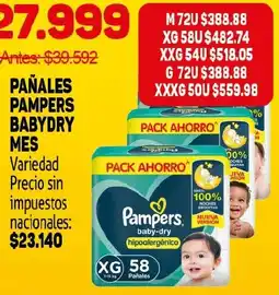 Makro Pampers pañales baby-dry oferta