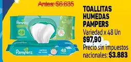 Makro Pampers toallitas humedas oferta