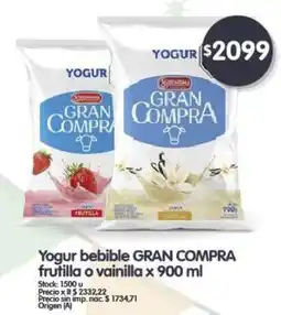 Supermercados Buenos Días Gran compra yogur bebible oferta