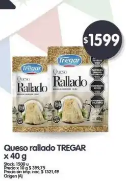 Supermercados Buenos Días Tregar queso rallado oferta