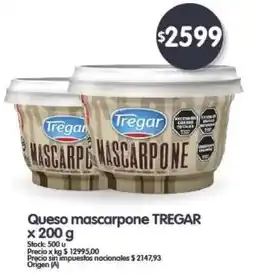 Supermercados Buenos Días Tregar queso mascarpone oferta