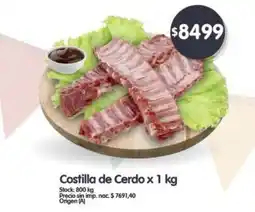 Supermercados Buenos Días Costilla de Cerdo oferta