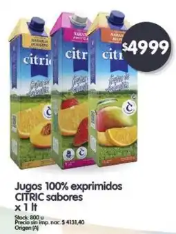 Supermercados Buenos Días Citric jugos 100% exprimidos oferta