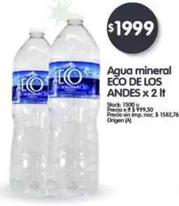 Supermercados Buenos Días Eco agua mineral oferta