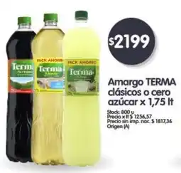 Supermercados Buenos Días Terma amargo clásicos o cero azúcar oferta