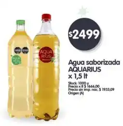 Supermercados Buenos Días Aquarius agua saborizada oferta