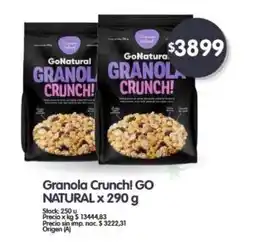 Supermercados Buenos Días Gonatural granola crunch oferta