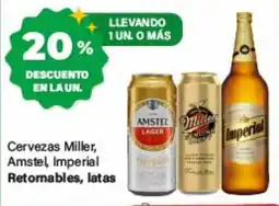 Supermercados Damesco Miller cervezas, Amstel, Imperial oferta