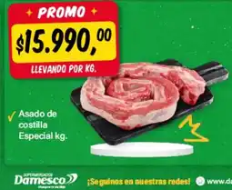 Supermercados Damesco Damesco asado de costilla especial kg oferta