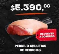 Supermercados Damesco Pernilo o chuletas de cerdo oferta