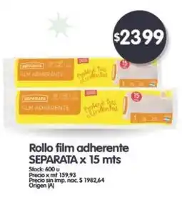 Supermercados Buenos Días Separata rollo film adherente oferta
