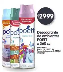 Supermercados Buenos Días Poett desodorante de ambientes oferta