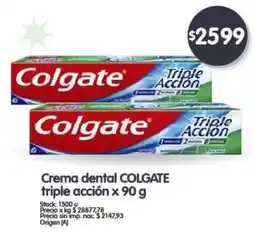 Supermercados Buenos Días Colgate crema dental triple acción oferta