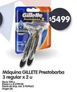Supermercados Buenos Días Gillette maquina prestobarba 3 regular oferta