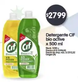 Supermercados Buenos Días Cif detergente bio active oferta