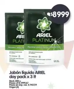 Supermercados Buenos Días Ariel jabón líquido oferta