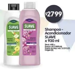 Supermercados Buenos Días Suave shampoo acondicionador oferta