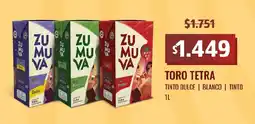 Makro Zumuva toro tetra tinto dulce | blanco | tinto oferta