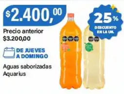 Supermercados Damesco Aquarius aguas saborizadas oferta