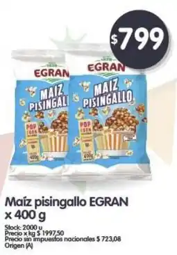 Supermercados Buenos Días Egran maiz pisingallo oferta