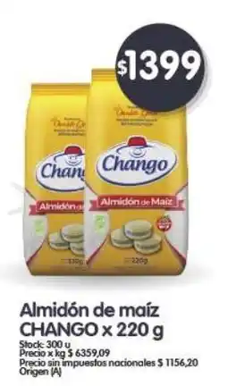 Supermercados Buenos Días Chango almidón de maíz oferta
