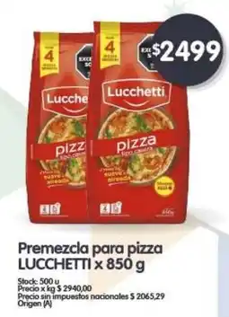 Supermercados Buenos Días Lucchetti premezcla para pizza oferta