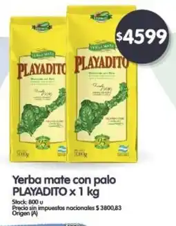 Supermercados Buenos Días Playadito yerba mate con palo oferta