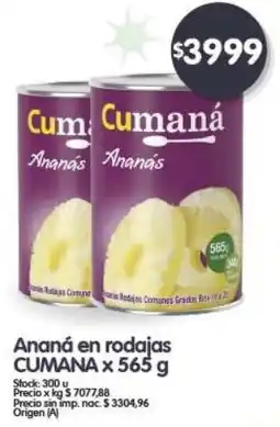 Supermercados Buenos Días Cumaná ananás oferta