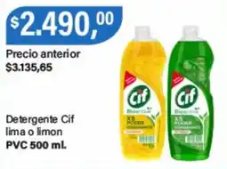 Supermercados Damesco Cif detergente lima o limon oferta