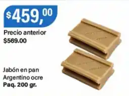 Supermercados Damesco Jabón en pan Argentino ocre oferta