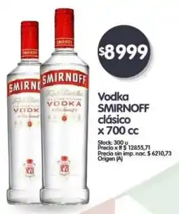 Supermercados Buenos Días Smirnoff vodka clásico oferta