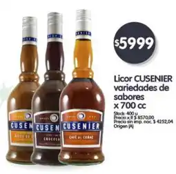 Supermercados Buenos Días Cusenier licor variedades de sabores oferta