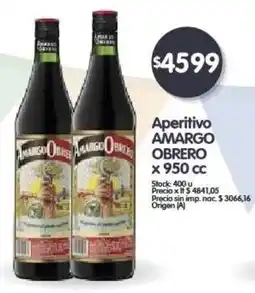 Supermercados Buenos Días Amargo obrero aperitivo oferta