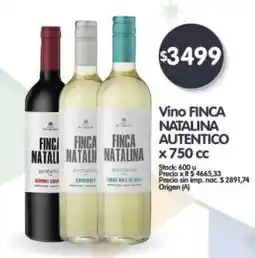 Supermercados Buenos Días Finca natalina vino autentico oferta
