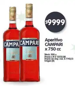 Supermercados Buenos Días Campari aperitivo oferta