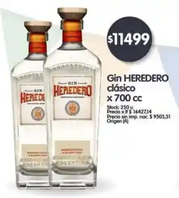 Supermercados Buenos Días Heredero gin clásico oferta