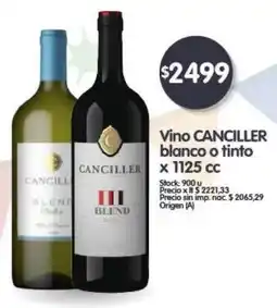 Supermercados Buenos Días Canciller vino blanco o tinto oferta