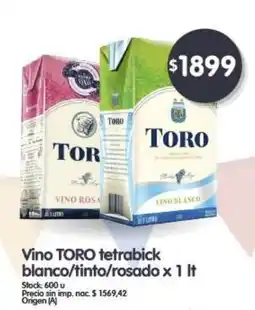 Supermercados Buenos Días Toro vino blanco/tinto/rosado oferta